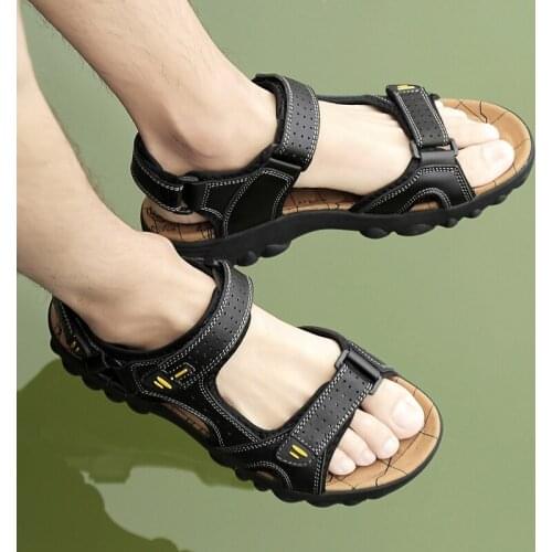 Fashioncomfortable male summer slippers Shoes heren sneakers Fashion wear slipper 2020 casual flops sandalia playa rasteira for