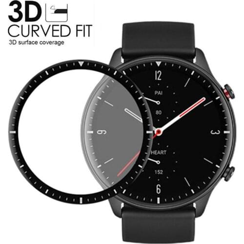 3D Curved Edge Soft Protective Film For Xiaomi Huami Amazfit GTR 2 GTR2 Full Cover Screen Protector Film