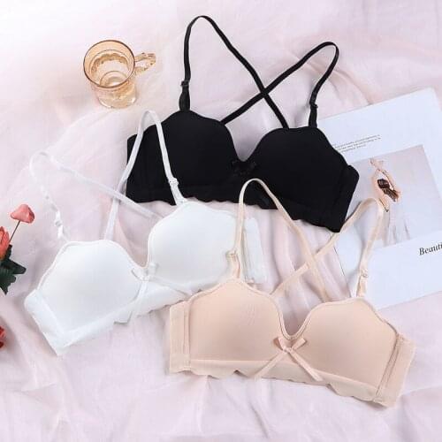 New Solid Color Underwear Women Semaless Sexy Bralette Gathered Bra Top Thin Lingerie Wireless Elastic Tube Tops Cross Back Vest