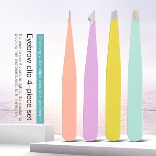 New Color Eyebrow Trimming Pliers Flat And Oblique Mouth Eyebrow Clip Hook Mouth Eyebrow Clip Convenient Simple Eyebrow Trimming