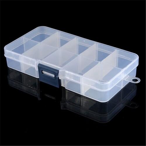 10 Slots Cells Ring Electronic Parts Screw Beads Organizer Plastic Case Colorful Portable Jewelry Tool Storage Box Container