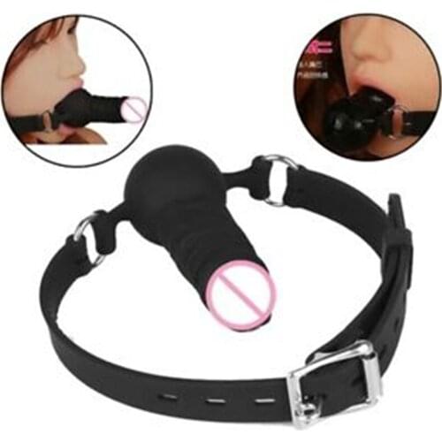 Sexy Bondage Silicone Mouth Plug Ball Gag BDSM Bondage Slave Restraint Fetish Adult Game