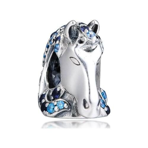 Bracelets Beads For Jewelry Making Winter Blue Nokk Horse Charm Authentic 925 Silver Jewelry Fits Charms Bracelets For Woman