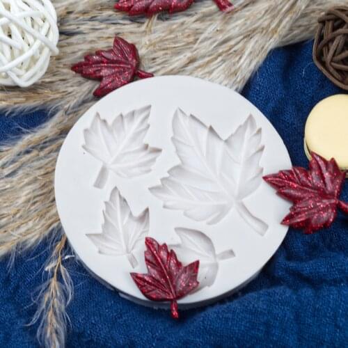 3D Silicone Baking Mold DIY Butterfly Maple Leaf Mould Chocolate Fondant Cake Decorating Tool Temperature Resistance