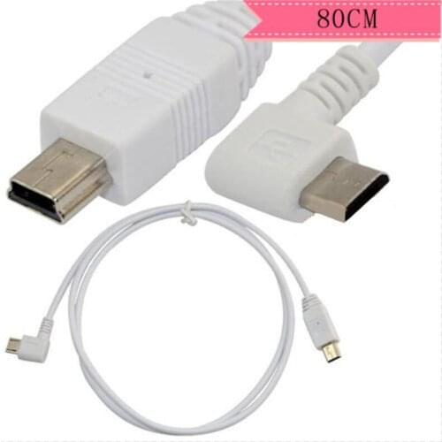 USB OTG cable, Right Angled 90 degree Micro 5 pin 5P Male To Mini USB 2.0 B 5pin Male Adapter Extension Host Cable Cord