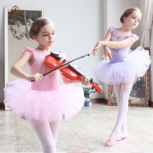 2-10Y Children Ballet Dresses Summer Romantic Ballerina Dance Costume For Girls 4 Layers TUTU Leotard Dancewear Ballet Clothes
