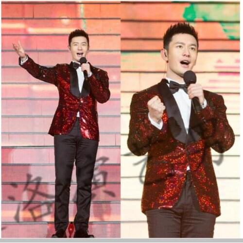 S-3XL New Fashion Sequins suit Jackets Nightclubs bar mens Singer Stage Costume Sequins Blazer Design DJ Singer Suit Jacket