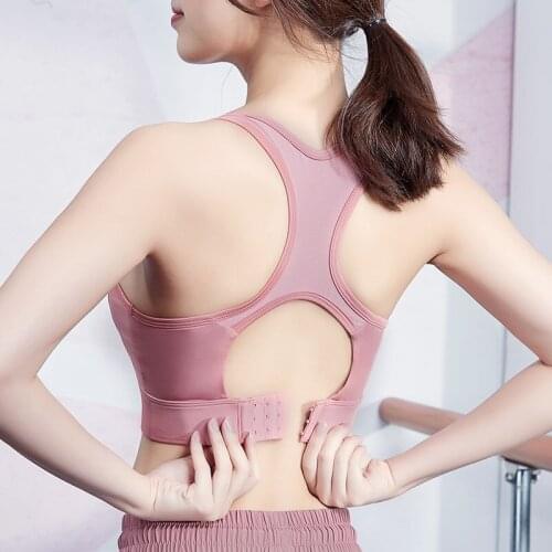 Vansydical Women Mesh Sports Bra V-Neck Yoga Tops Padded Athletic Gym Running Vests Push Up Fitness Workout Crop Tops