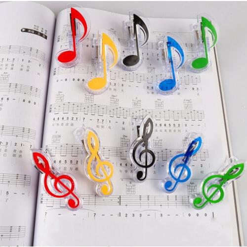 1/2/5PCS Musical Book Note Clip Plastic Piano Music Book Page Clip Treble Clef Clip Music Accessories