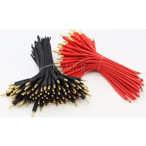 100 pairs/lot RC Parts 4.0mm Gold Plating Banana Plug 16AWG Soft Silicone Wire Switch Cable Connector 150mm