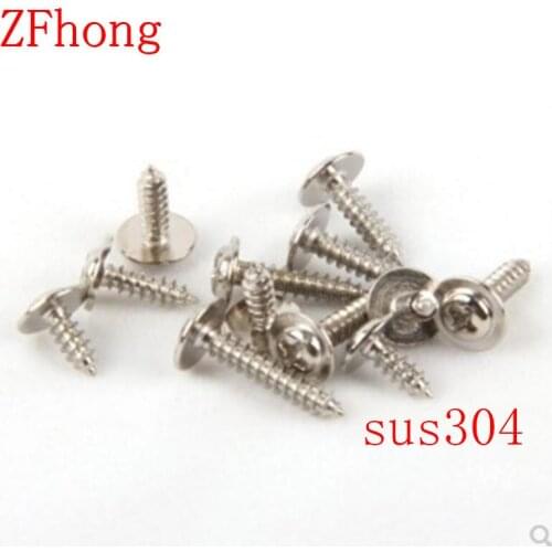 100pcs M4*8/10/12/16/20 4mm Stainless steel 304 phillips round washer head self tapping screw