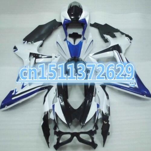 2008 2009 2010 GSXR 600 Body Kit Fairing blue black white For SUZUKI A GSXR600 10 GSXR750 09 GSX R 600 08 GSXR750 09 K8