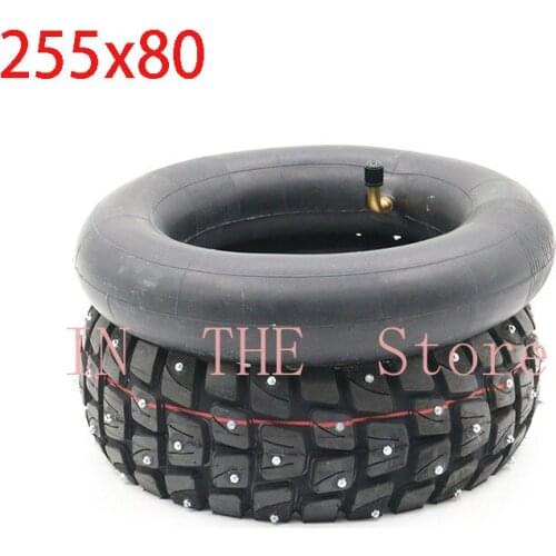 255x80 Snow Tire Inside and Outside Tire Thickening Electric Scooter 10 Inch Cross Country Anti Skid Pedal Scooter for Zero 10x