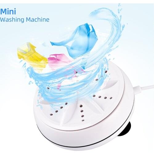 3 in 1 Mini Ultrasonic Washing Machine Turbo Washing Machine Laundry Portable Washer with USB Cable Convenient for Travel Trip