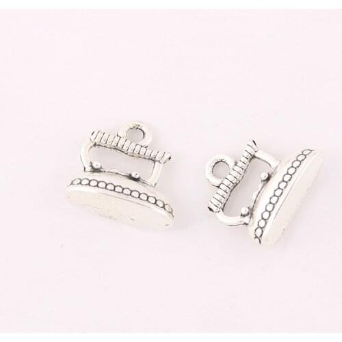 8pcs Silver Color Electric iron Charms Zinc Alloy Metal Fit Women Diy Bracelet Necklace Pendant Jewelry Findings A2568