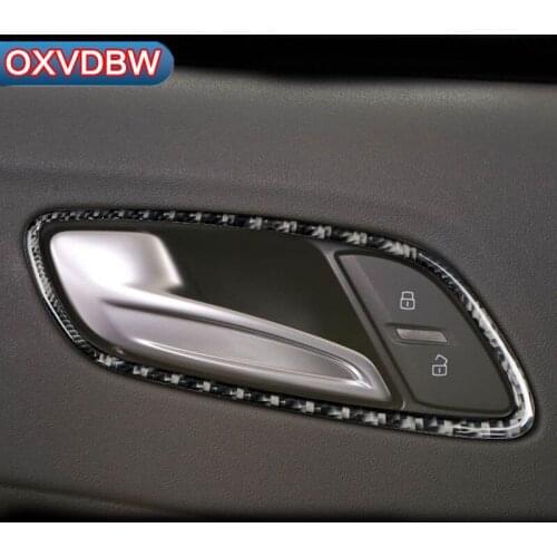 For Audi TT Car sticker Styling 8n 8J MK1 2 3 TTRS TTS Accessories Carbon Fiber Car Interior Door Handle Cover 3D Trim Door Bowl