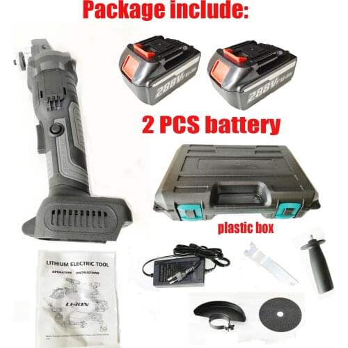 288VF 100mm Brushless Angle Grinder Li Battery Cordless Angle Grinder Machine Electric Power Tools For Polishing Cutting