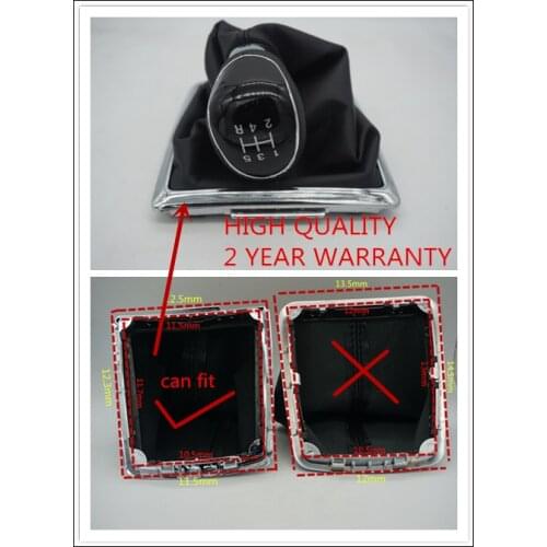 Fast shipping FAT 5 Speed Manual Gear Shift Knob With Leather Boot For Ford Focus 2 MK2 new fACTORY C-Max Kuga Fiesta