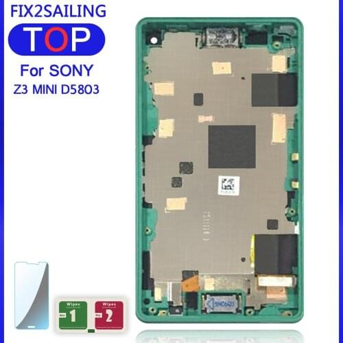 For SONY Xperia Z3 Compact LCD Touch Screen with Frame Z3 Mini D5803 D5833 100% Tested Working High Quality LCD Replacement