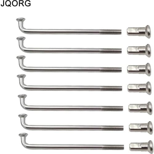JQORG Electric Bicycle Spokes 304 Stainless Steel 12G Spokes Diameter 2.6 mm Electric Bike Spokes J-BEND Length 55mm-112mm Range