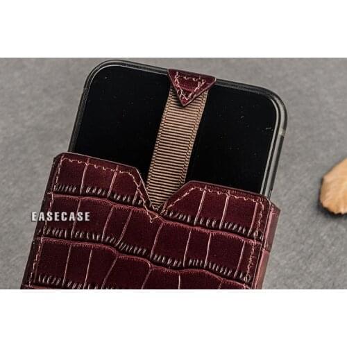 A3 Custom-Made Leather Sleeve Holder Case for Apple iPhone X XS