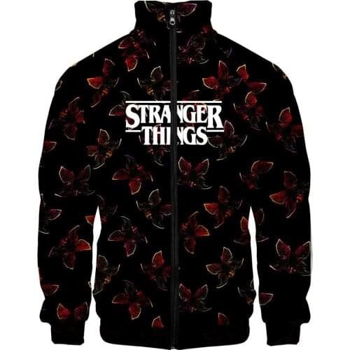 Casual New Game Coats Stranger things Jackets Men Sweatshirt Fashion Zipper Sweatshirt men Stranger things Printed 3D Jacket Top