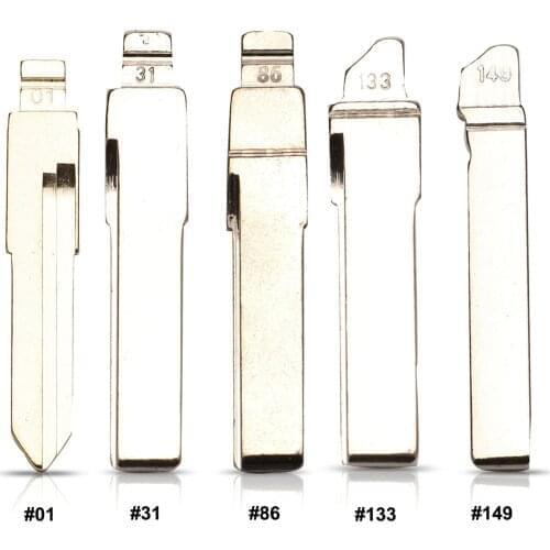 Kutery 10pcs/lot Replacement Remote Car Key Uncut Blade #01 #31 #86 #133 #149 For VW Audi Peugeot B5