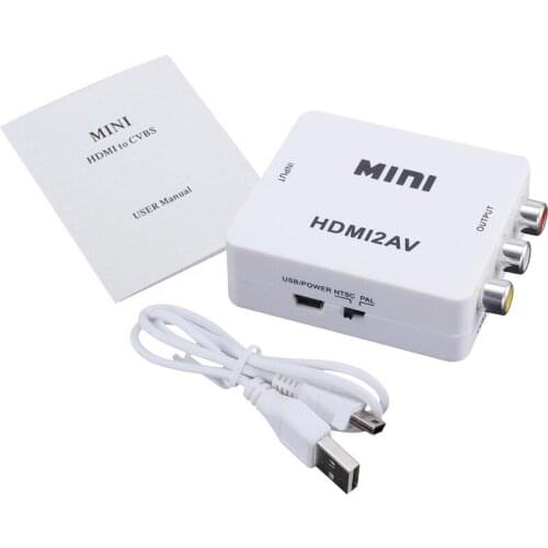 Mini HD Video Box 1080P HDMI To AV Converter HDMI2AV Adapter Standard HDMI Interface for PS3 For PS4 HDTV VHS HD DVD