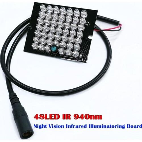 NEW Invisible illuminator 12V 48LED IR 940nm Night Vision Infrared Illuminatoring Board For CCTV Security 940nm IR Camera