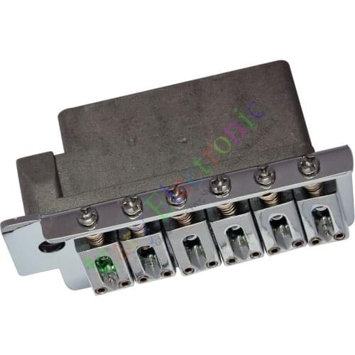 Wholesale and retail 1pc Black 6 Saddle Hardtail For Electric Guitar Single Swing Bridge warbler ST free shipping