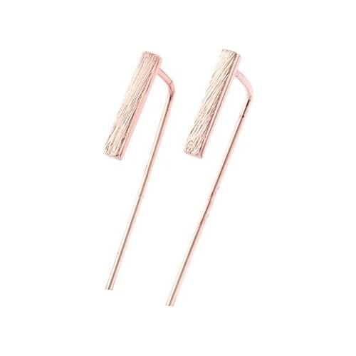 Wholesale 10Pair/Lot Simple Bar Earrings Copper Ear Climbers For Women Ear Crawler Gift Girls Jewelry Can Mix Color