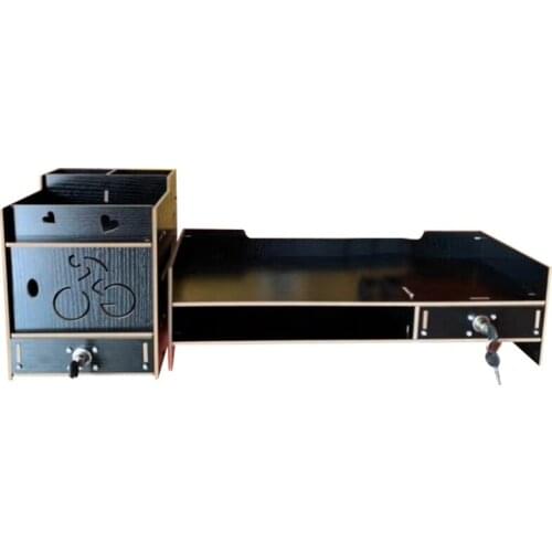 Black Computer Stand Monitor Increase Stand Z05-S Desktop Computer Stand Office Desktop Rack for Office Computer Desktop