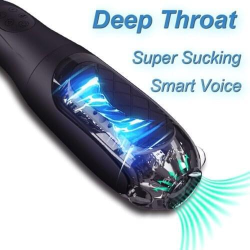 Fully Automatic Deep Throat Male Masturbator Sucking Vibrator Tight Vagina Penis Pump Electric Masturbation Cup Sex Toys for Men