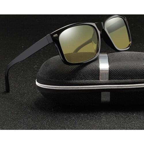 Polarized Day Night Vision TAC Sunglasses Polaroid Men Women Goggles Square Sun Glasses UV400 Driver Night Driving Sun Glasses