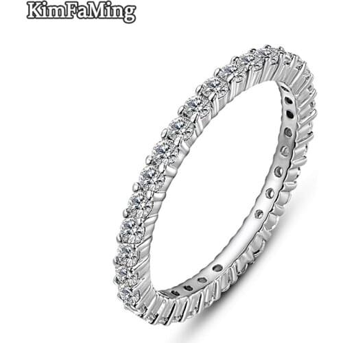 Popular Zircon Cluter Rings Wedding Bands Jewelry for Cool Girl Boy R143