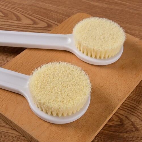 Bathroom Brush Back Body Shower Sponge Scrubber Brushes With Handle Exfoliating Scrub Skin Massager Soap Cleaning Brushes