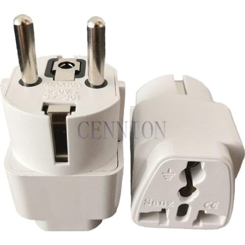 UK EU AU US to DE FR plug AC Power Plug Travel Adapter Converter 50pcs free express shipping