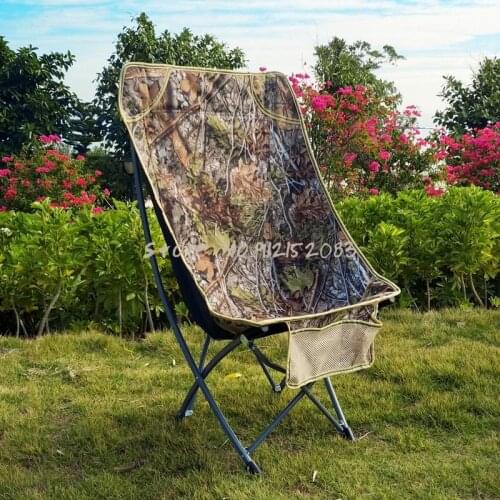 Folding Chair Outdoor Portable Fishing Chair Stool Leisure Back Reclining Chair Beach Moon Chair Camping Table Chair Bench