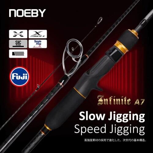 NOEBY Infinite A7 Spinning Casting Slow Speed Jigging Fishing Rod 1.96m M ML FUJI SIC Guide DPS Seat for Sea Fishing Lure Rod