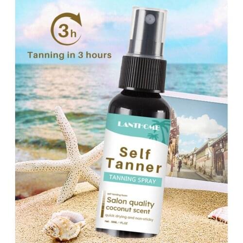 50ml Sunless Tanning Spray Self Tan Long Lasting Mousse Spray Natural Body Spray Fast Self Tanner Bronzer Nourishing Lotion 2021
