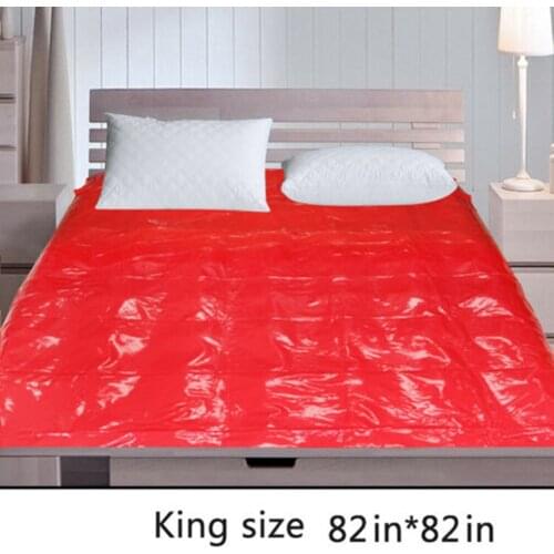 Thumbedding Sexy Red Bed Sheets Waterproof For Lover Couple Bed Game Full Queen Bed Cover