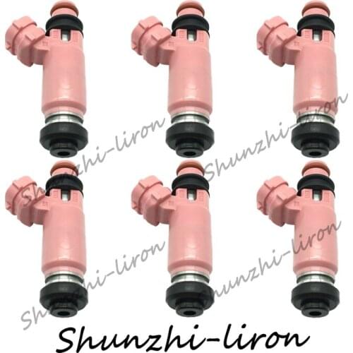 6pcs Fuel Injector 195500-3910 16611-AA510 for 550cc Subaru STI WRX Forester Impreza 2.5L 2.0L 1955003910 16611AA510 Nozzle Fuel
