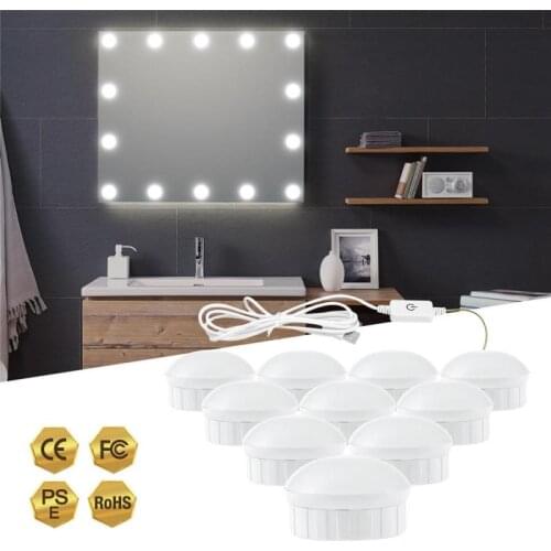 USB LED Makeup Lamp Wall Light Beauty 2 6 10 14 Bulbs Kit Dressing Table Hollywood Vanity Mirror Light Waterproof Light String