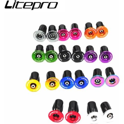 Litepro Folding Bicycle Expansion Handlebar Plugs Mountain Road Bike Handle Bar End Cap 22-24MM Cycling Accesories