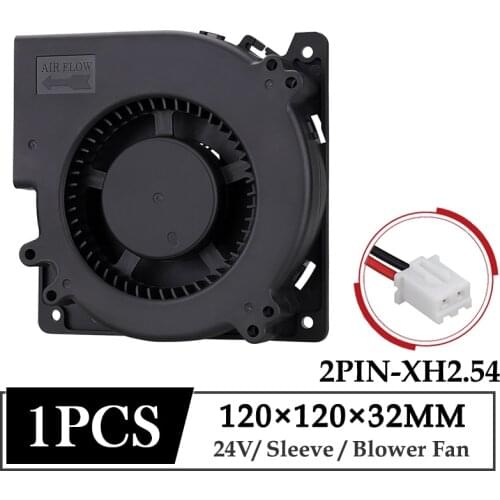 1Pcs Gdstime DC 24V Fan 120mm 120x120x32mm Industrial Portable Blower Cooler Fan12032 12cm Computer Radial Turbo Cooling Fan