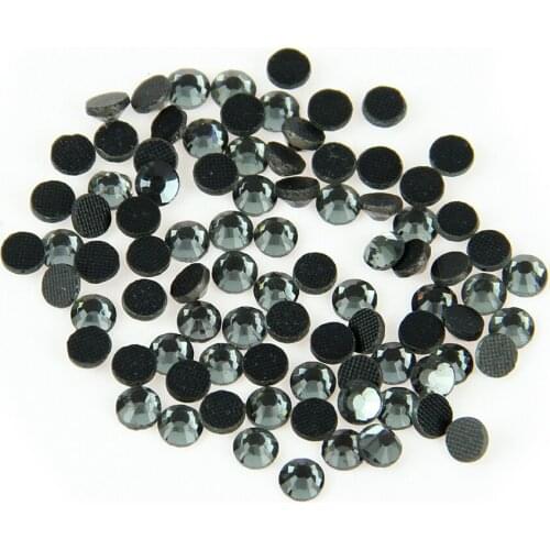 High Quality!40Gross ss30 Black Diamond Flatback Crystal Resin Round Hot Fix Rhinestone Hotfix Strass Rhinestone For Clothes