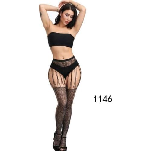 Women Sexy Pantyhose Net Socks Girls Sexy Tattoo Lace Hollow Lingerie Tights Crotchless Stockings