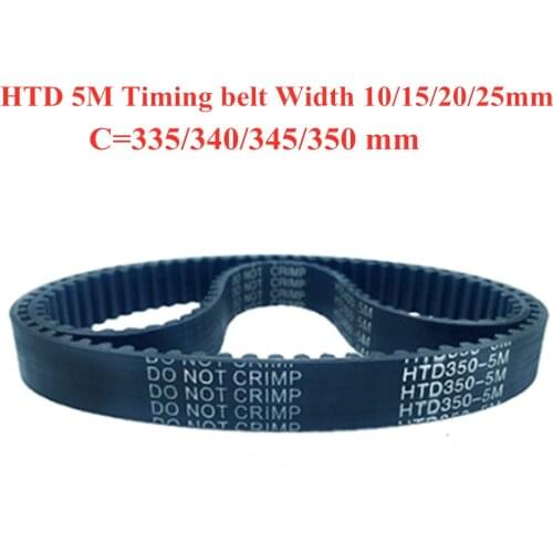 Arc HTD 5M Timing belt C=340mm/345mm/350mm/355mm/360mm width10/15/20/25mm Teeth 68 69 70 71 72 HTD5M Rubber synchronous Belt