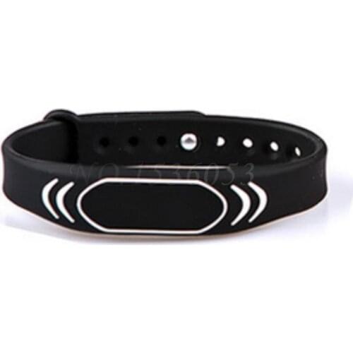 13.56MHZ ISO14443A RFID band 1K Adjustable NFC Silicone rfid wristband card