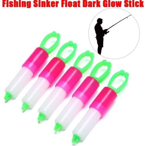 5Pcs*Night Fishing Rod Waterproof Lightstick Fishing Sinker Float Dark Glow Stick Night Float Rod Light Fishing Lure Bait